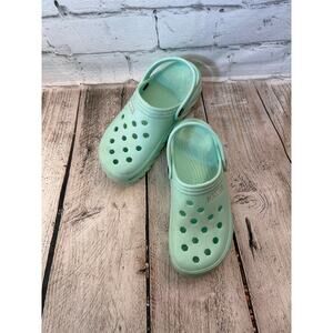 Croc-like Amoji brand Mint Green Comfort Clog Mule